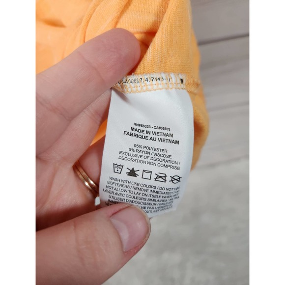 Nike Dri Fit Women's Orange Solid Sleeveless‎ Crew Neck Tank Tops Size Medium - Picture 4 of 6